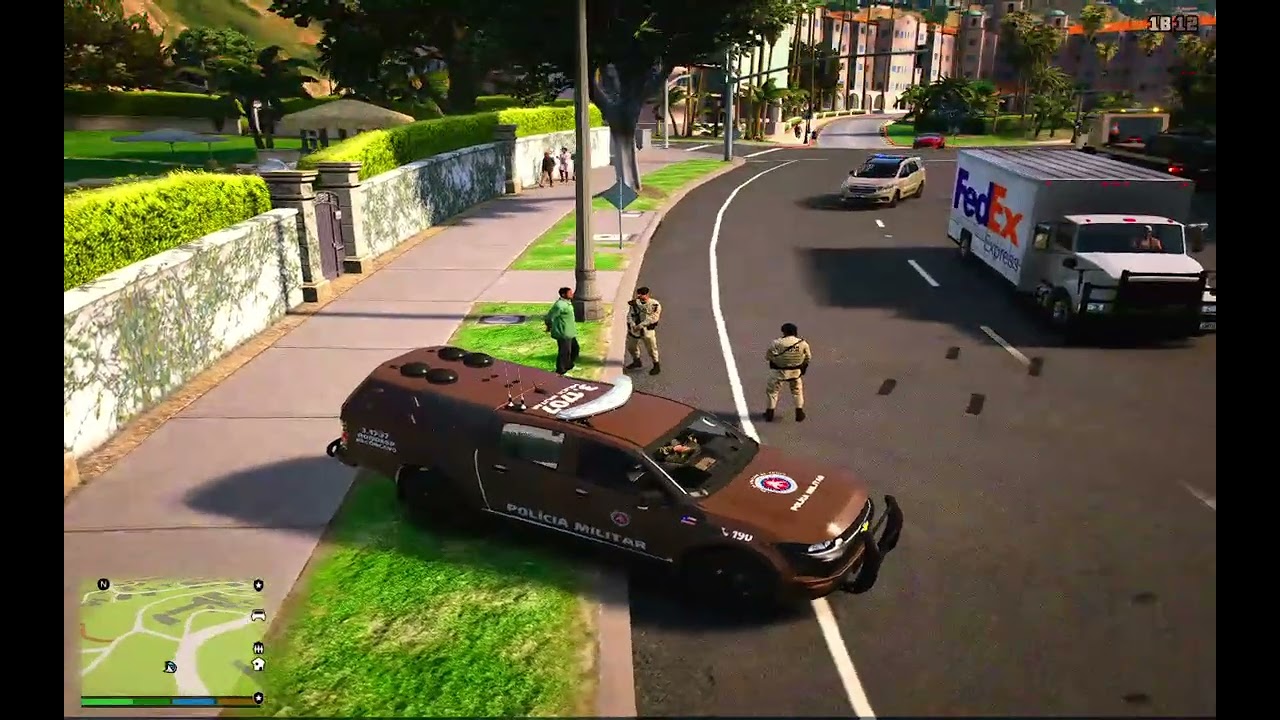 GTA V LSPD RONDESP EM PATRULHAMENTO+TIROTEIO NO MEIO DA RUA PMBA