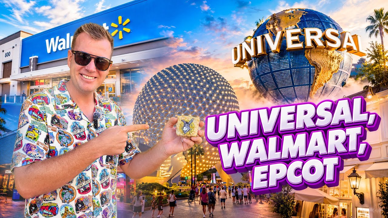 The ULTIMATE Orlando Day! 🎢 Universal Studios, Disney World EPCOT + Walmart 🇺🇸
