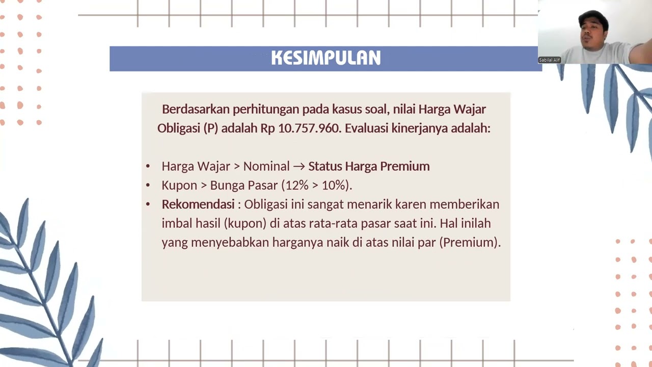 Presentasi Ujian Akhir Semester Ganjil 25/26 Sabilal Alif NIM 250201020072 MJ703 Manajemen Investasi