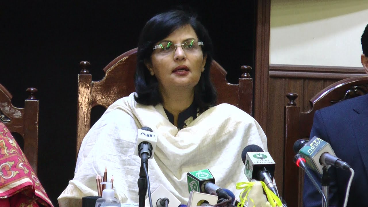 Dr. Sania Nishtar's Press Conference regarding NSER survey at Commissioner's Office Lahore