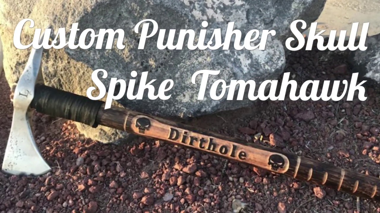 Custom &ldquo;Punisher Skull&rdquo; Spike Tomahawk