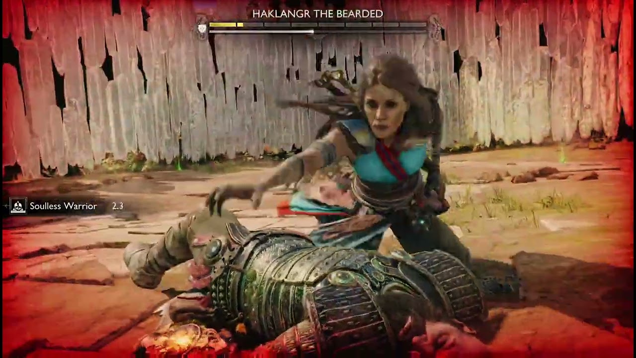 ⚔ God of War Ragnarok – Haklangr the bearded vs Kratos 