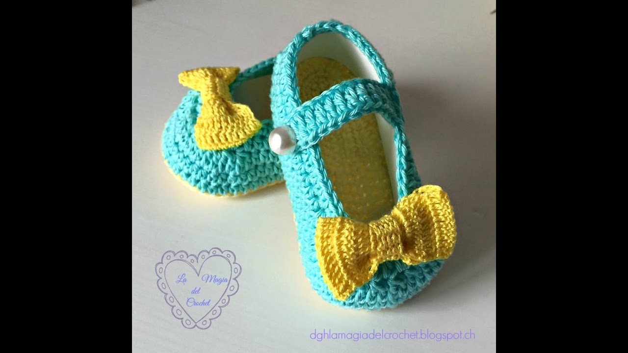 BALERINAS A CROCHET PARA BEBÉ DE 3 A 6 MESES