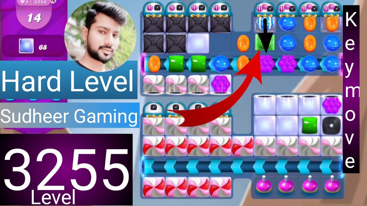 Candy crush saga level 3255 । No boosters । Hard level । Candy crush 3255 help । Sudheer Gaming