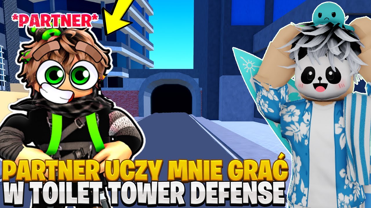 PARTNER UCZY MNIE GRAĆ W TOILET TOWER DEFENSE! Roblox