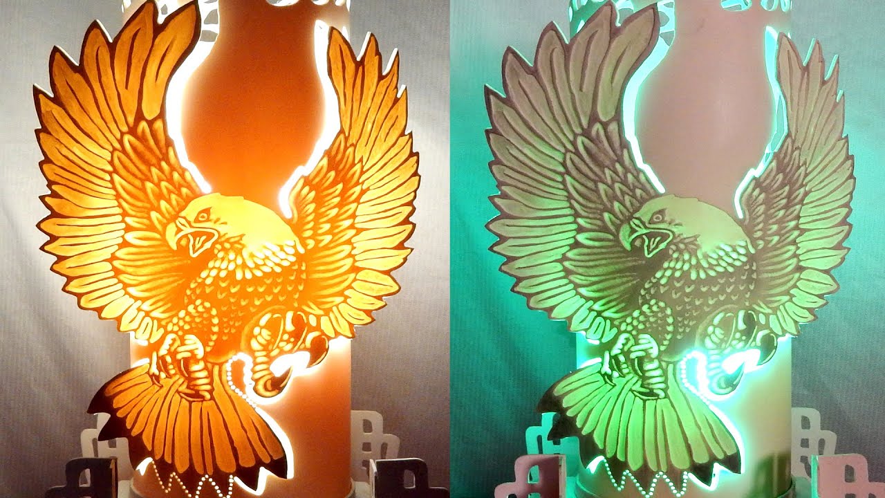 Luminária em pvc Águia