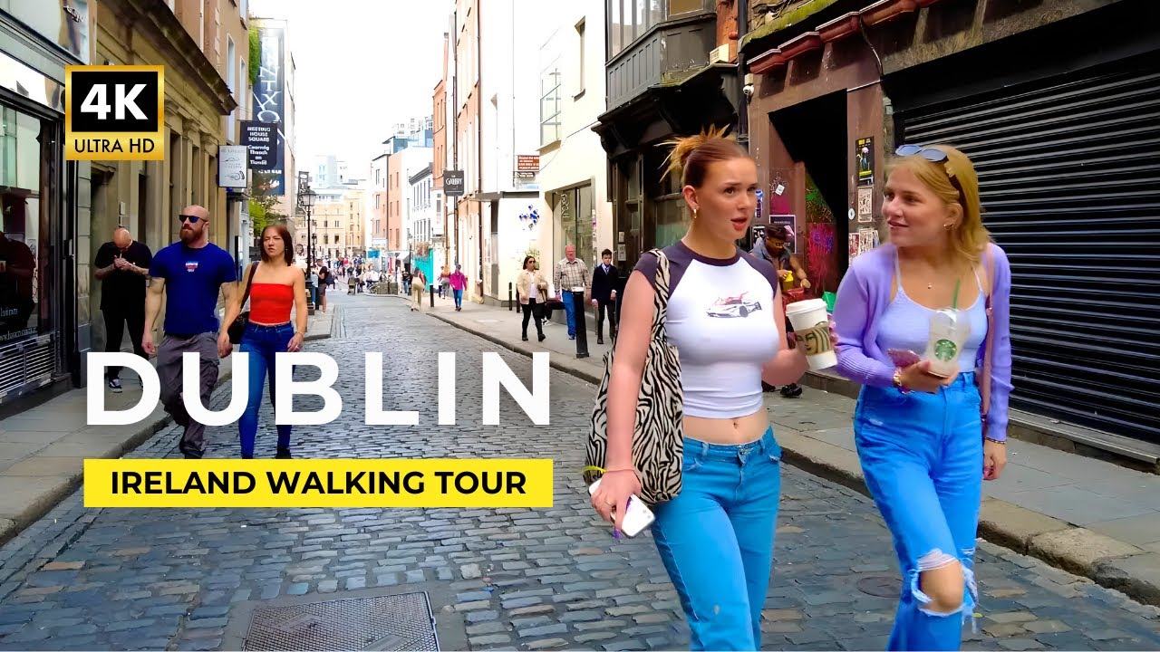 Dublin, Ireland :Summer walk through the streets of city