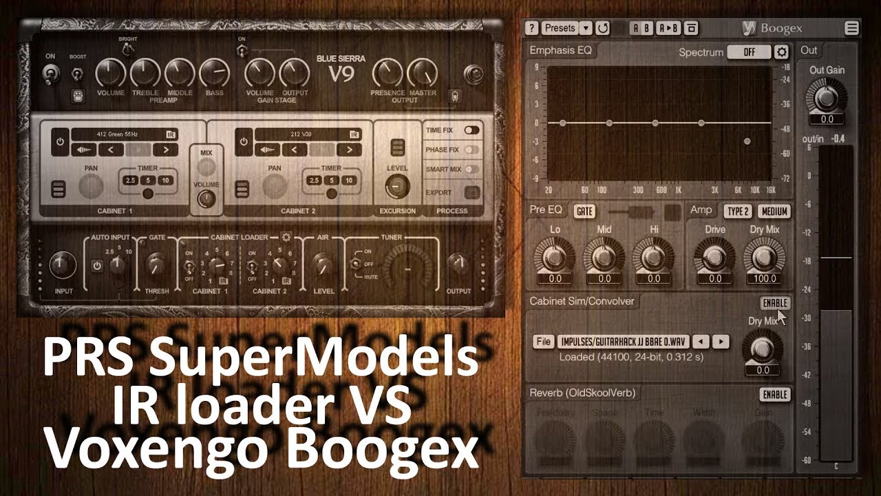 PRS SuperModels default IR loader vs FREE Voxengo Boogex