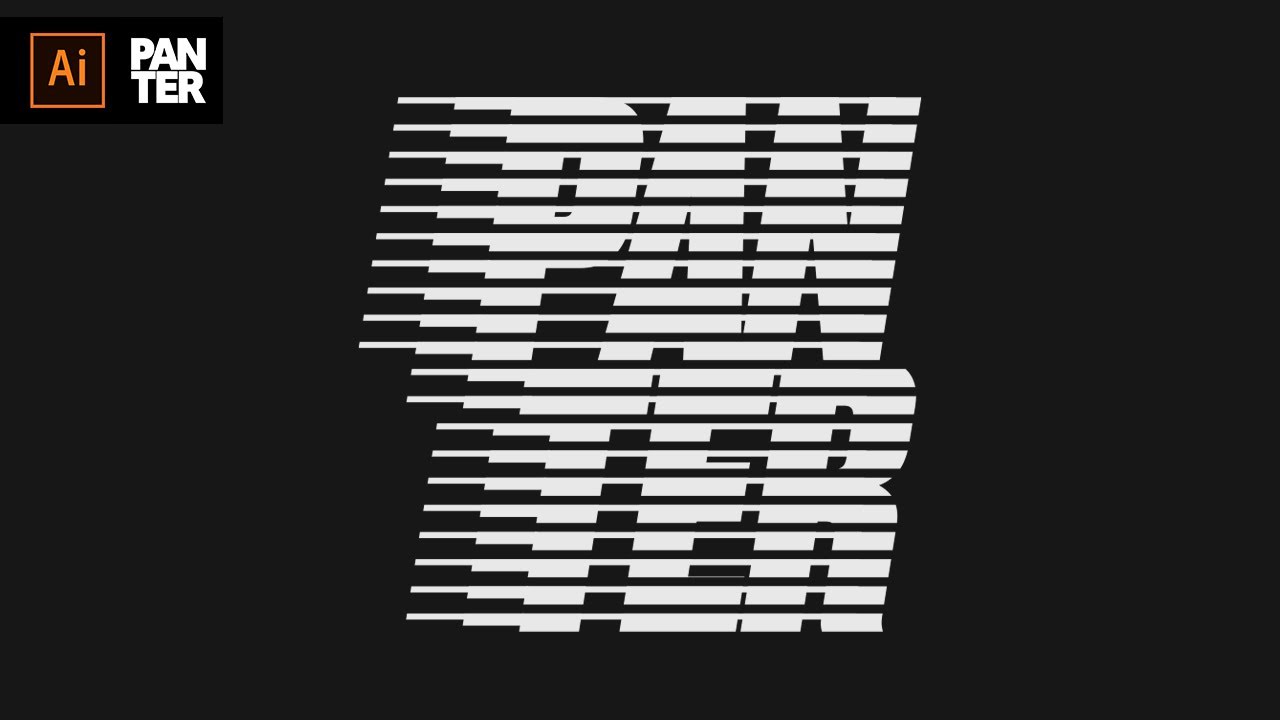 Halftone Line Letter Logo | Adobe Illustrator Tutorial