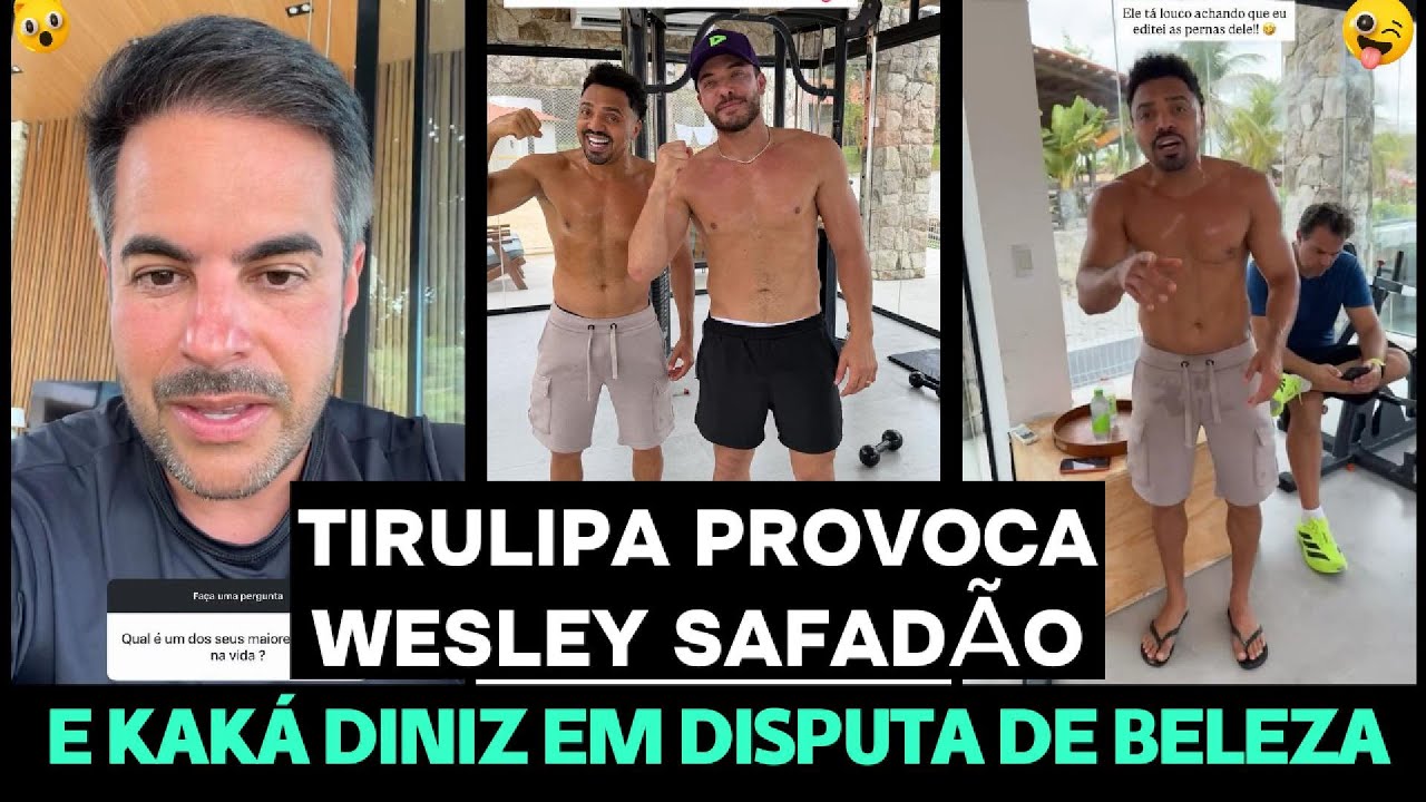 TIRULIPA PROVOCA WESLEY SAFADÃO E KAKÁ DINIZ EM DISPUTA DE BELEZA