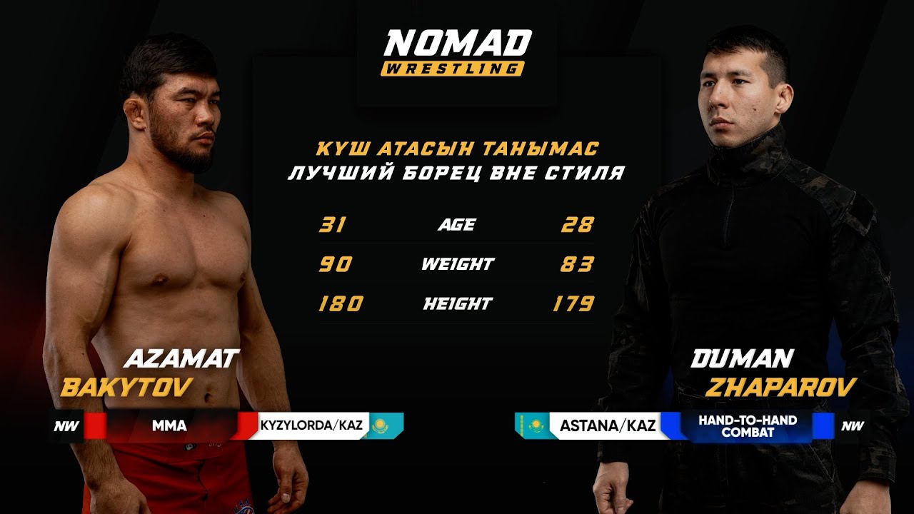 Азамат Бакытов (MMA 90kg) vs. Думан Жапаров (HAND-TO-HAND COMBAT 83kg): Полная схватка