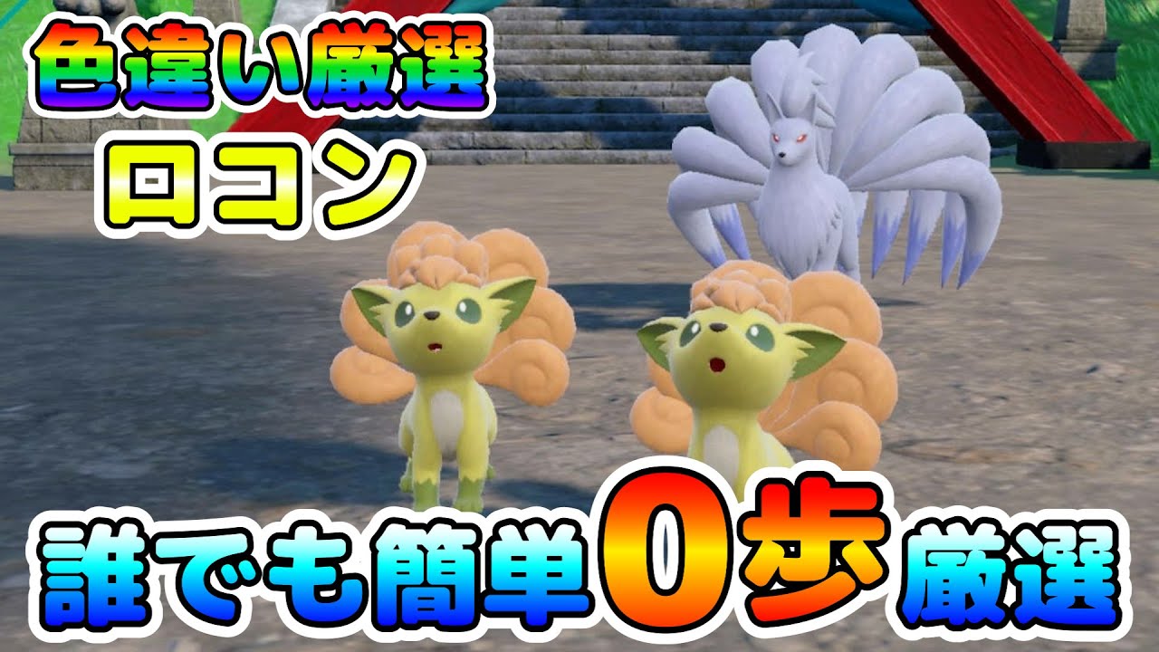 【ポケモンSV】超可愛い色違いロコンの厳選場所！移動無し、大量発生無しで誰でも簡単に厳選可能！【色厳選】