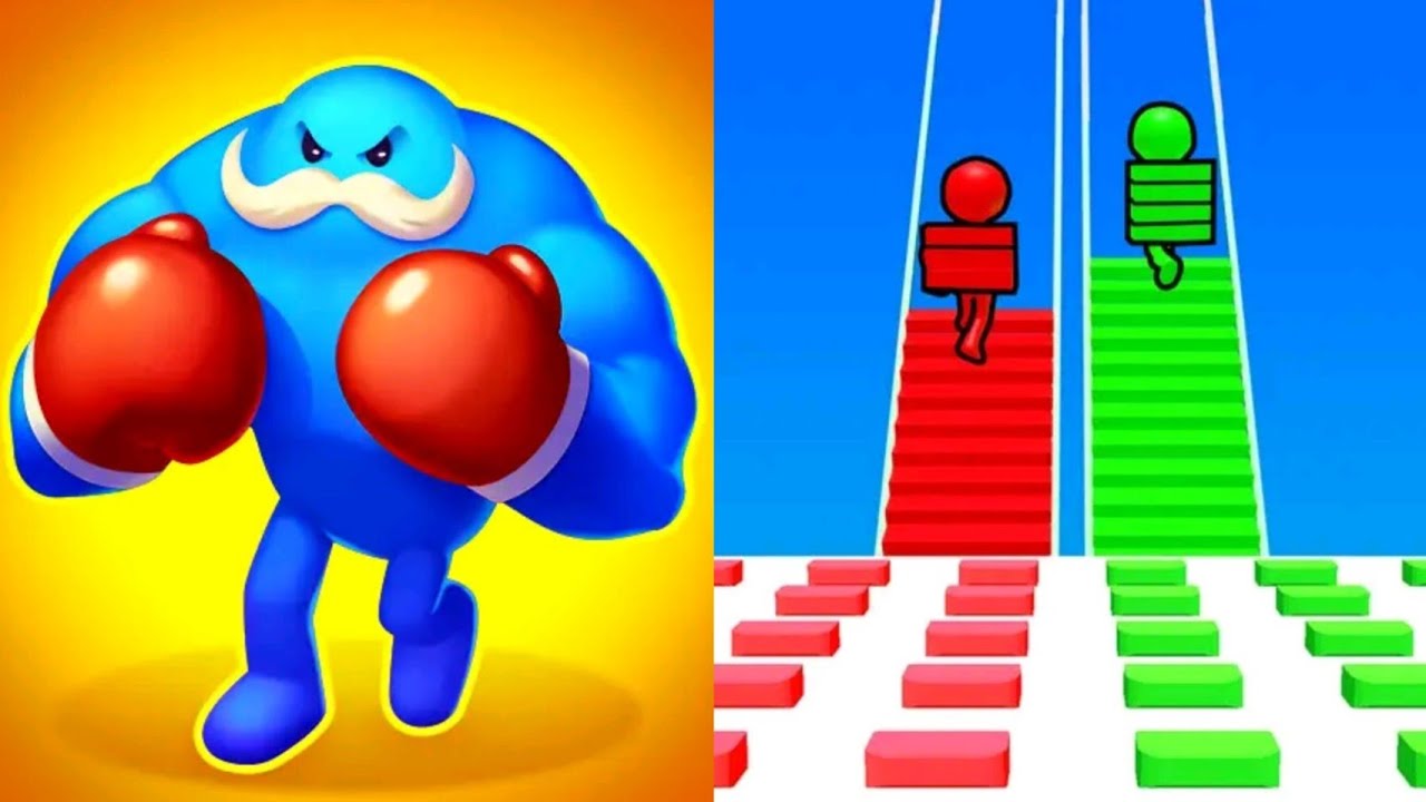 Punchy Race VS Bridge Race Satisfying ASMR Gameplay (Android,ios) (New Update)
