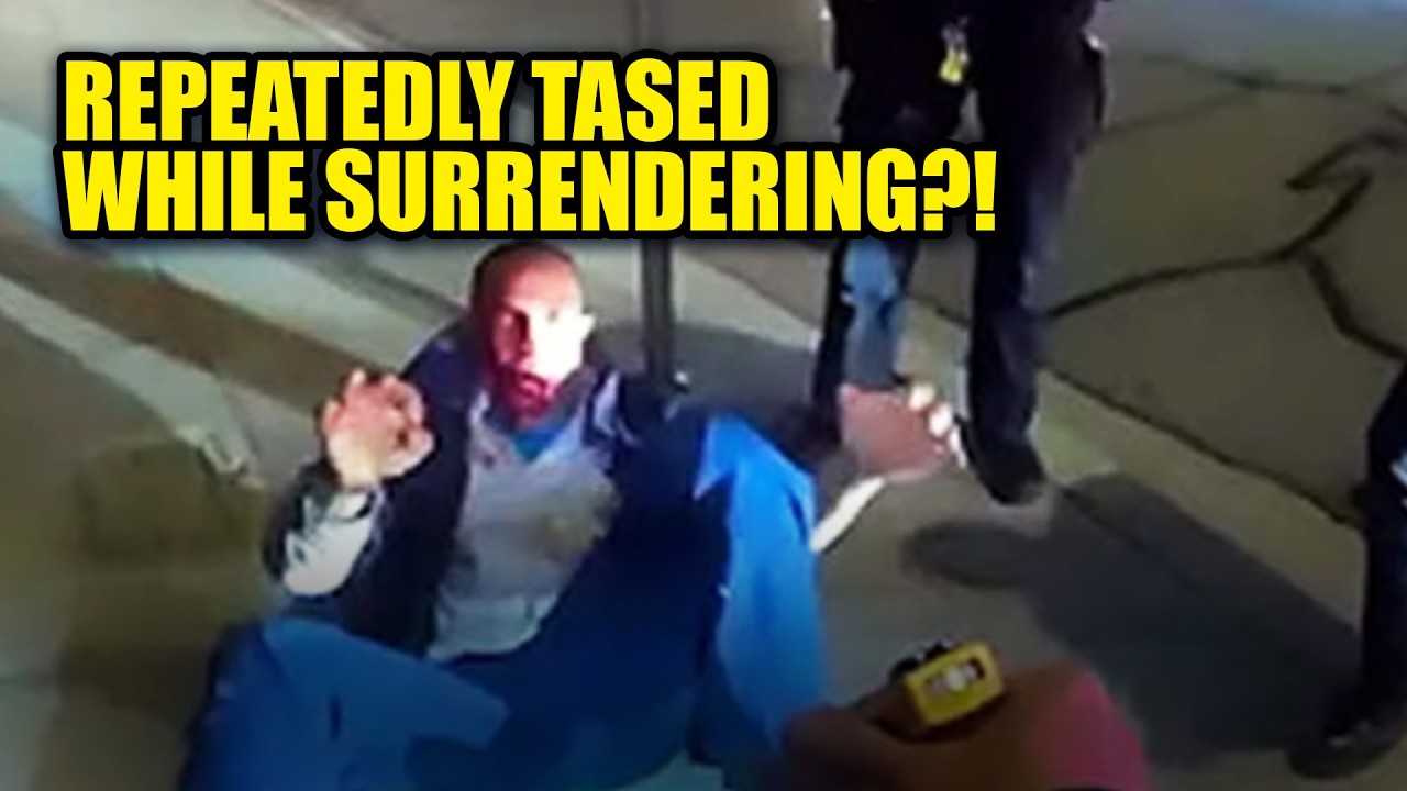 Policjanci dalej brutalnie traktują niepełnosprawnego czarnosk&oacute;rego mężczyznę, gdy ten się poddaje