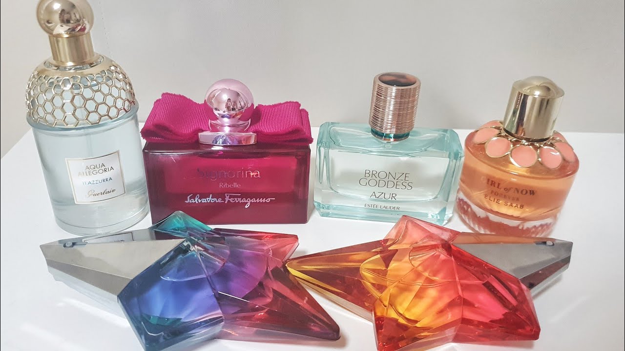 MASSIVE PERFUME HAUL |PART 3 : ANGEL EAU CROISIERE, GUERLAIN TEAZZURRA, BRONZE GODDESS AZUR, RIBELLE