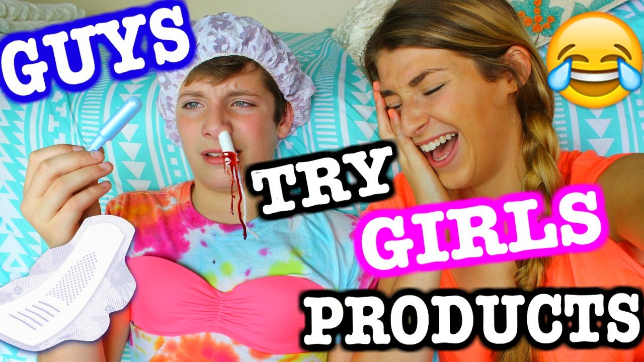 Guys Try Girls Products