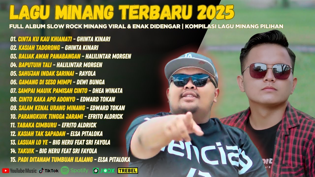 Lagu Minang Terbaru 2025 - Full Album Slow Rock Minang Viral & Enak Didengar | Kompilasi Lagu Minang