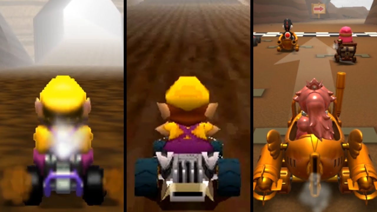 Evolution of Choco Mountain in Mario Kart (Track Comparison)