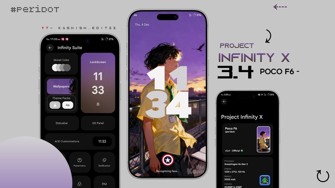 Poco F6 Project Infinity X 3.4 Review 🔥 | Smooth UI & Gaming Performance Test