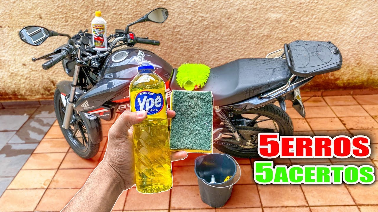 5 ERROS NA HORA DE LAVAR SUA MOTO