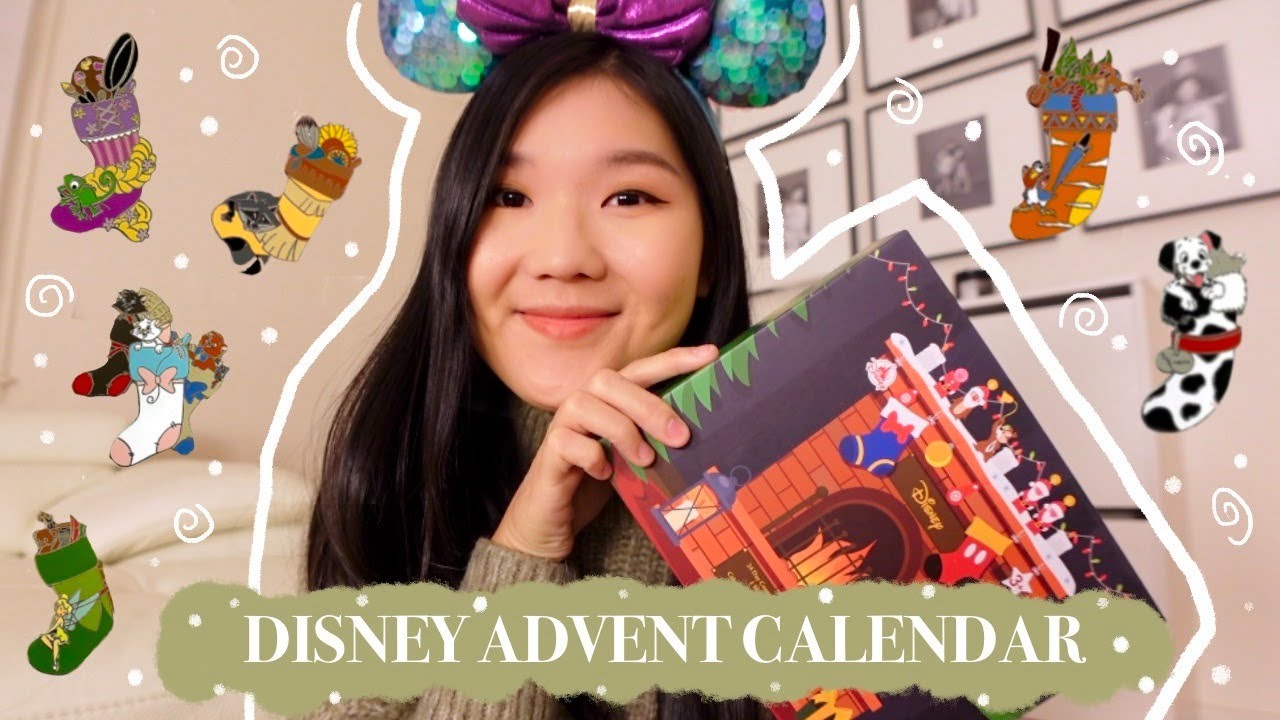 Disney Parks 24-Day Holiday Countdown Advent Calendar Mystery Pin Set 2021 - Pin Unboxing