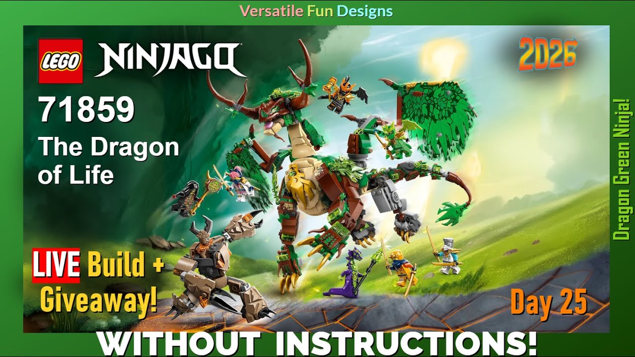 🐲 NEW Jan 2026 LEGO Ninjago Dragon of Life LIVE Build WITHOUT INSTRUCTIONS - Day 25!