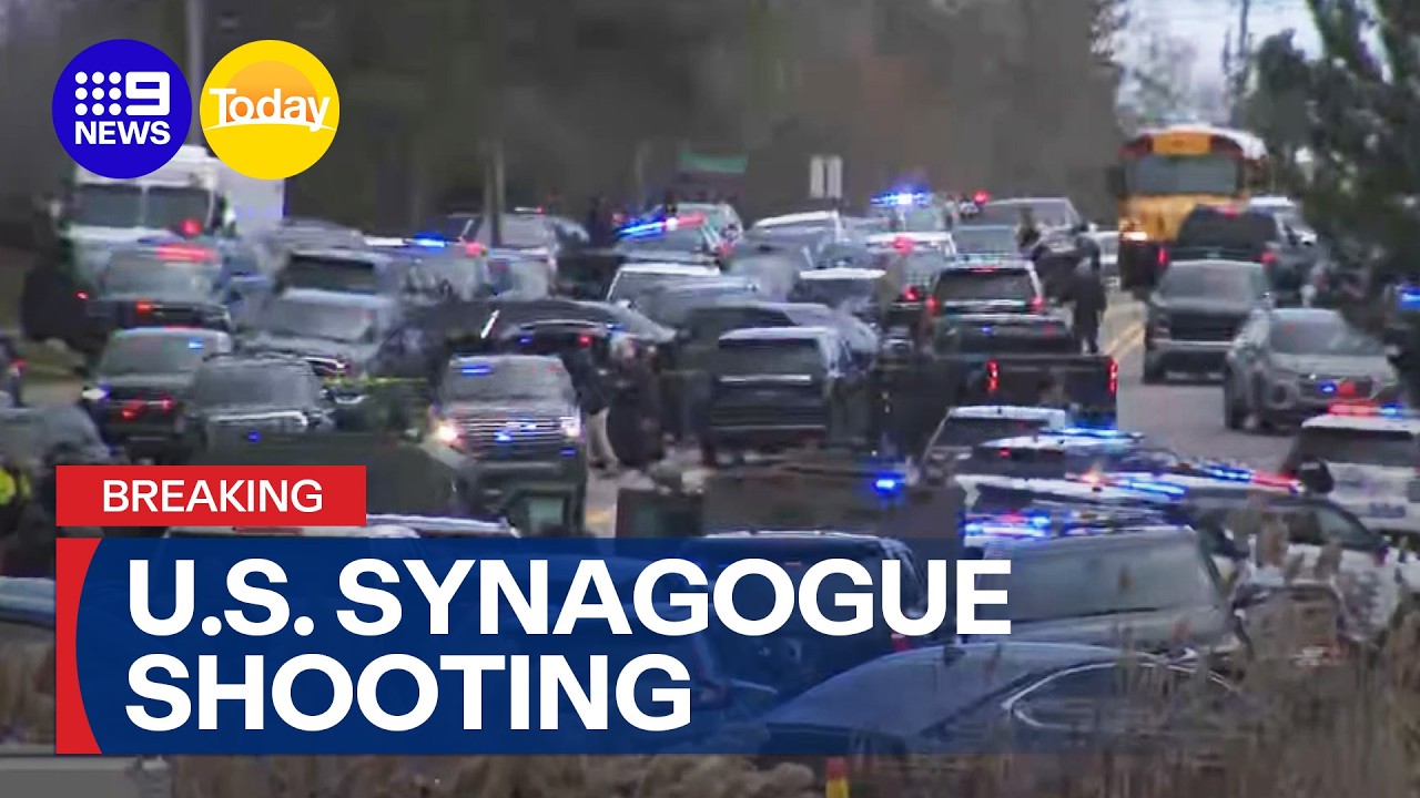 #BREAKING: Shooting at US synagogue and school | 9 News Australia