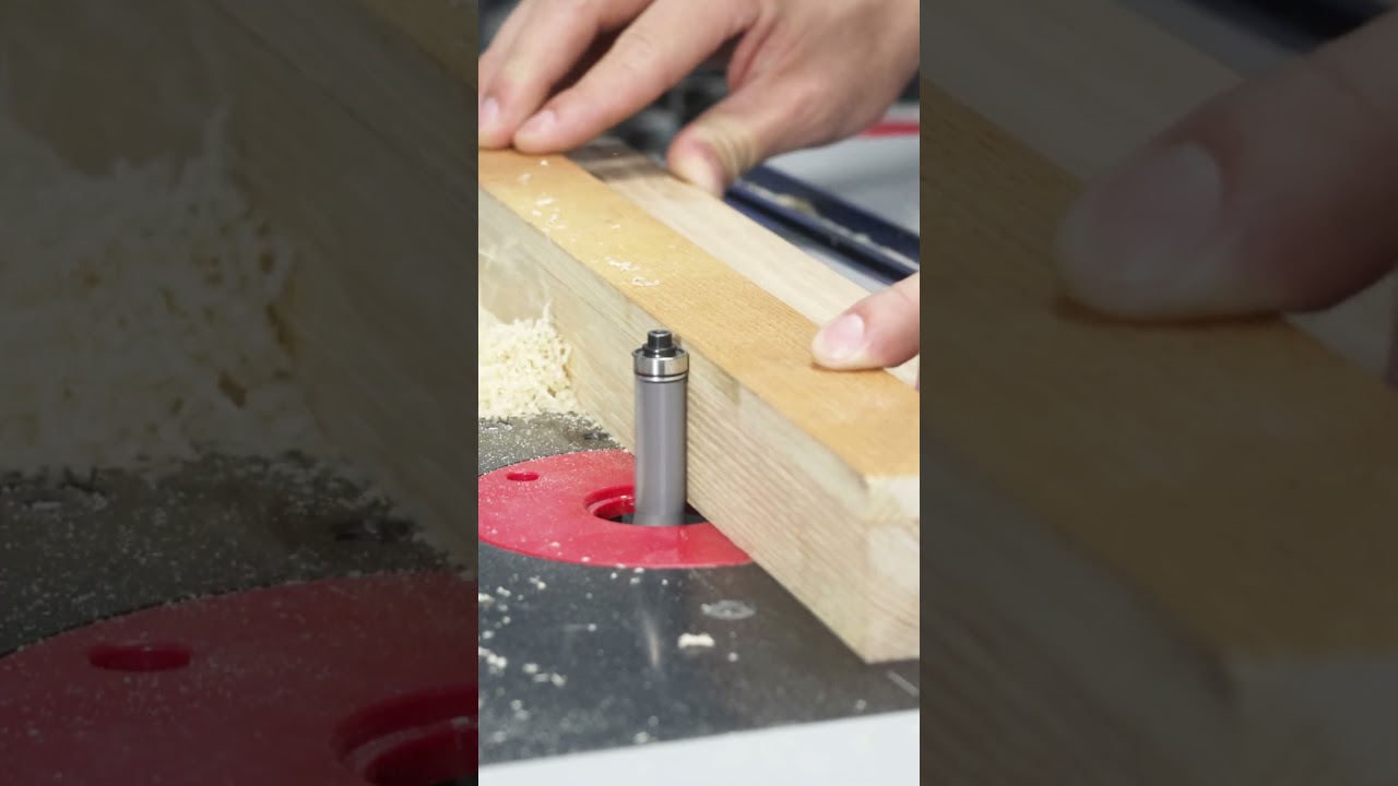 Flush Trim Router Bit in Action &mdash; So Satisfying 👀
