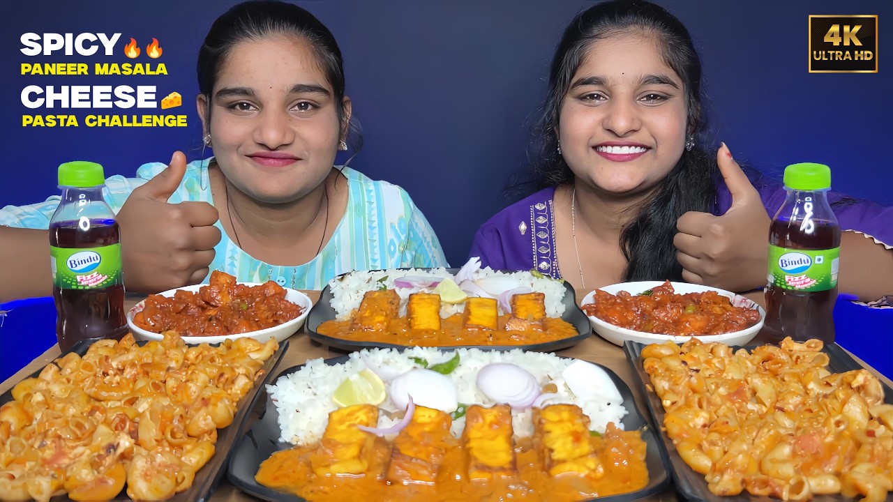 Cheese Pasta 🧀 & Paneer Masala Curry Eating Challenge 🔥 | Loser Gets Crazy Punishment 😱😂