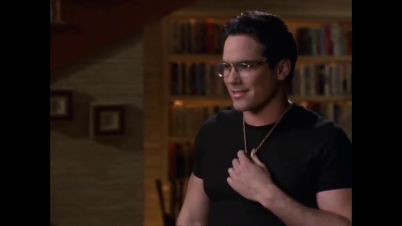 DeCain in leather trousers