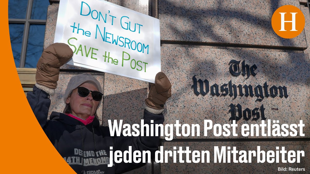 Demonstration gegen Massenentlassungen bei der „Washington Post“