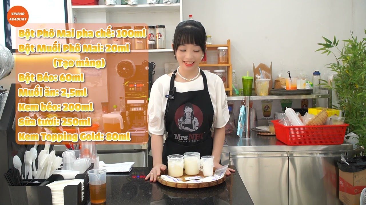 Hướng Dẫn Cách Làm Trà Sữa x2 Phô Mai - Double Cheese Milk Tea | Vinbar