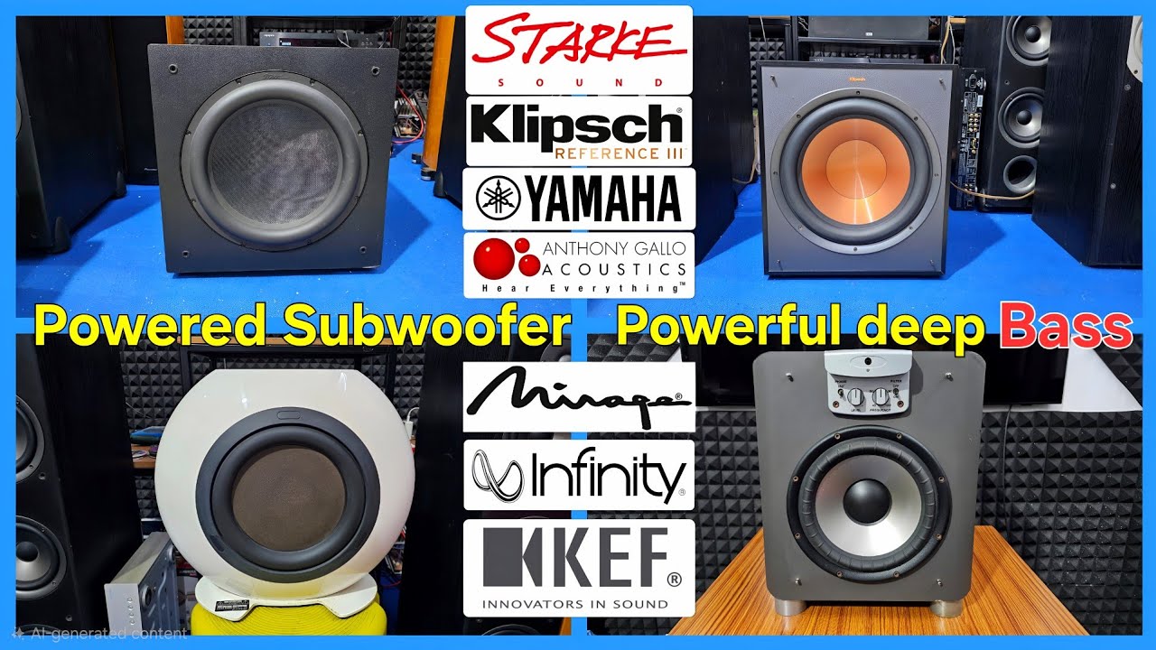 🔥Power Subwoofer 💥Powerful Bass 💢infinity,  Mirage, Yamaha, KEF, Klipsch, Starke Sound SW12 High-end