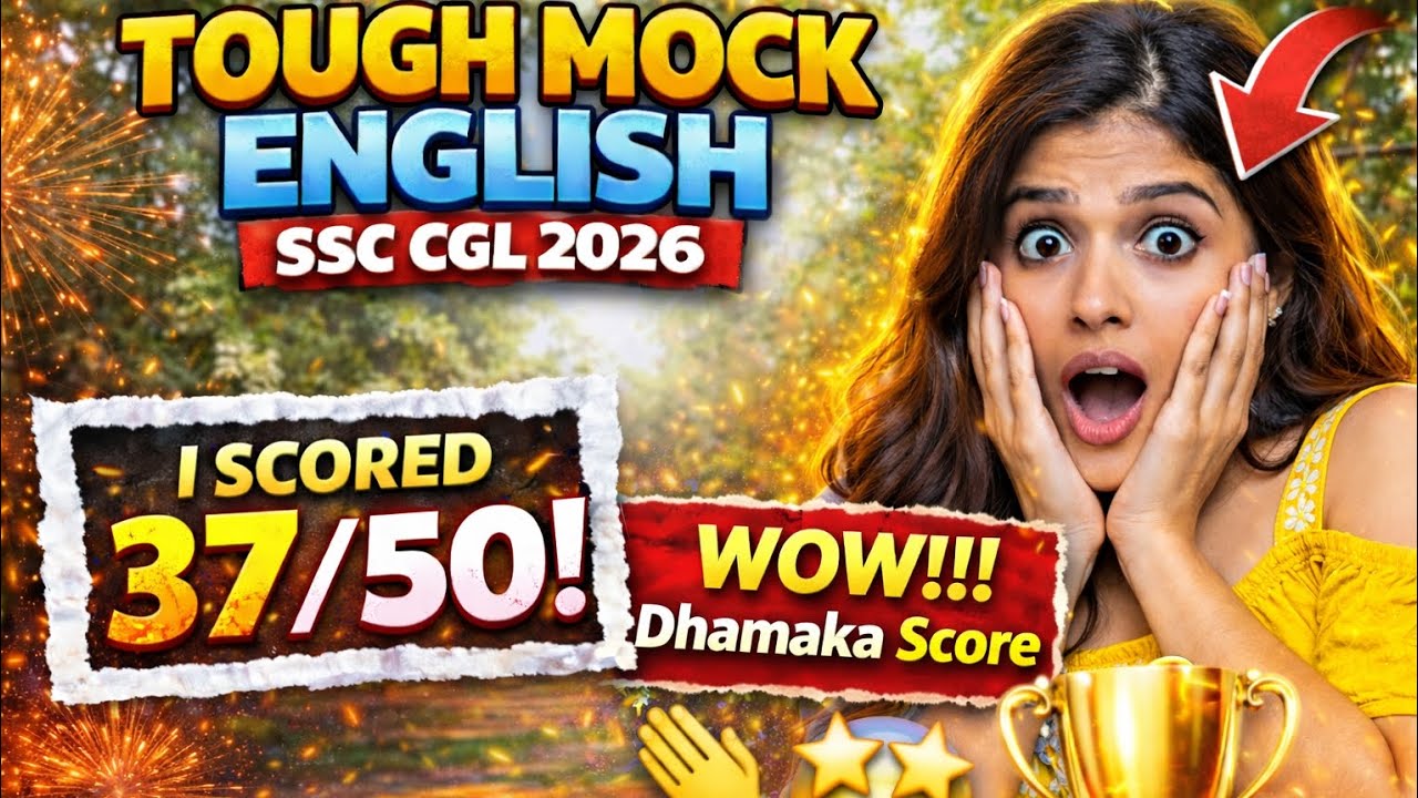 37/50 in TOUGH MOCK 😳 English Ne Dara Diya🔥 | SSC CGL 2026
