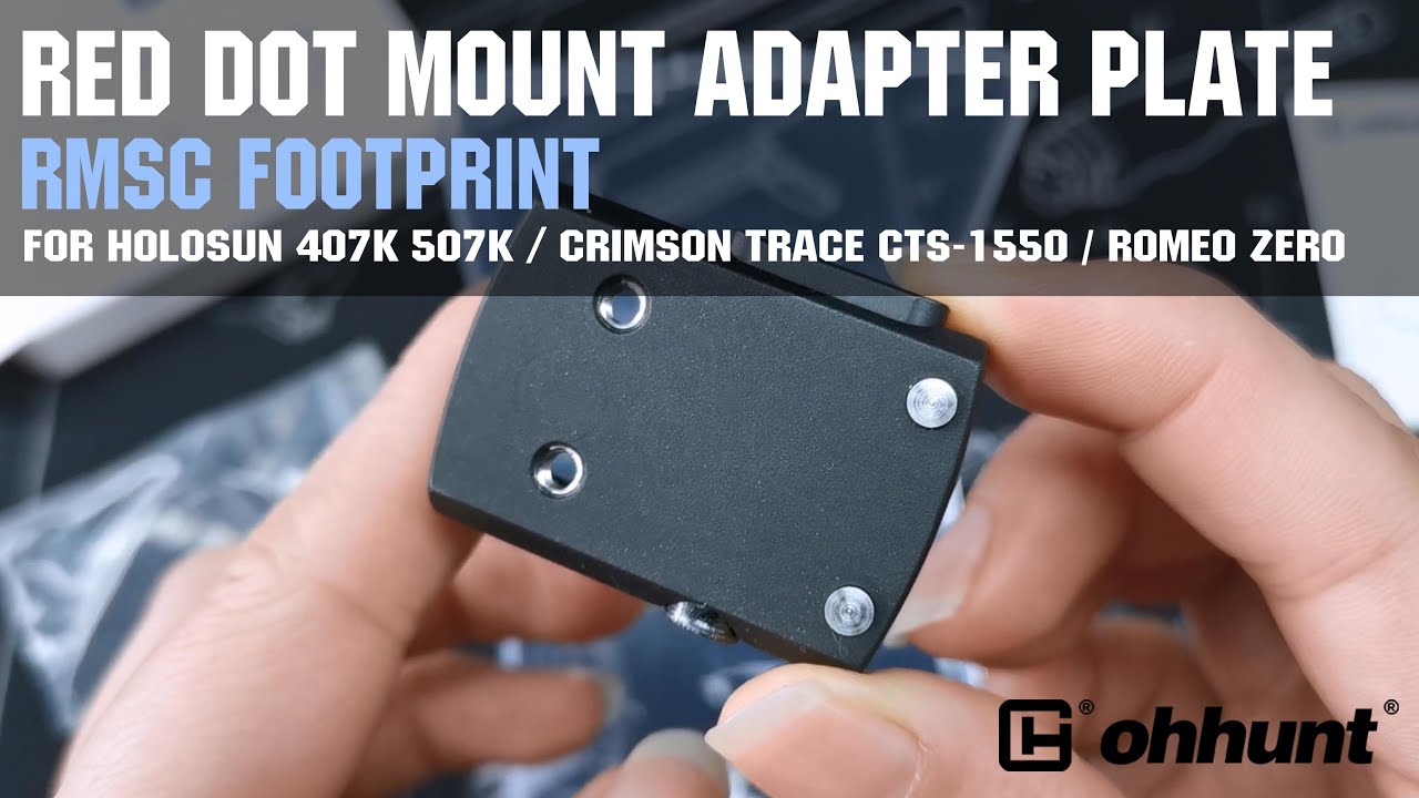 ohhunt&reg; Gen2 Picatinny Red Dot Mount Adapter Plate for Holosun 407K 507K CTS-1550 Romeo Zero
