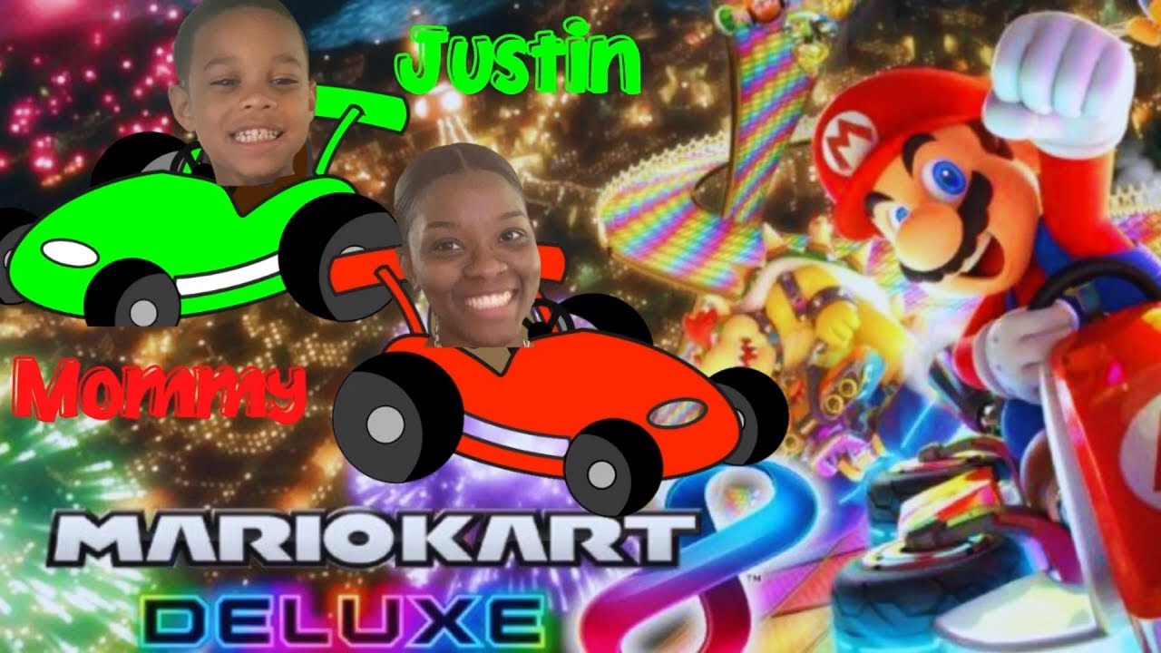 Mario Kart Deluxe 8 | Playing Video Games With Justin & Mommy | Nintendo Switch