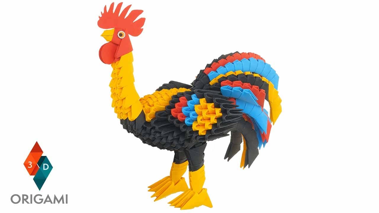 3D Origami - Rooster - Tutorial