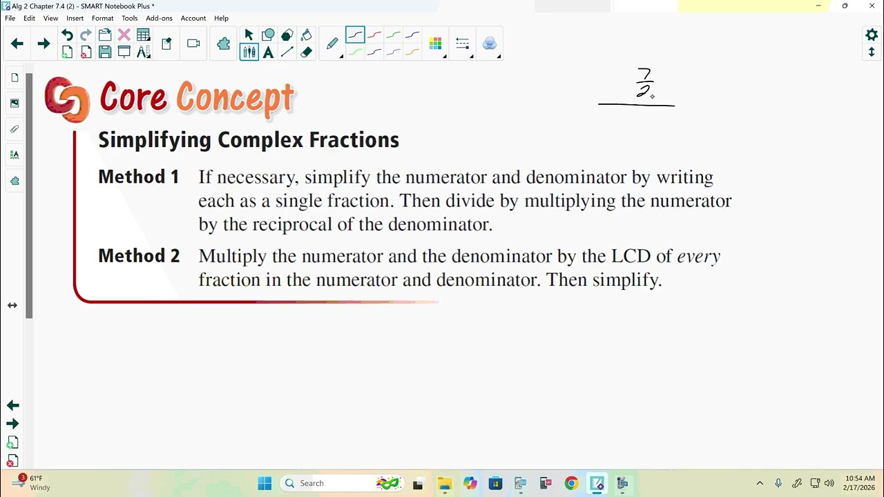 Algebra 2 Chapter 7.4 (2a)