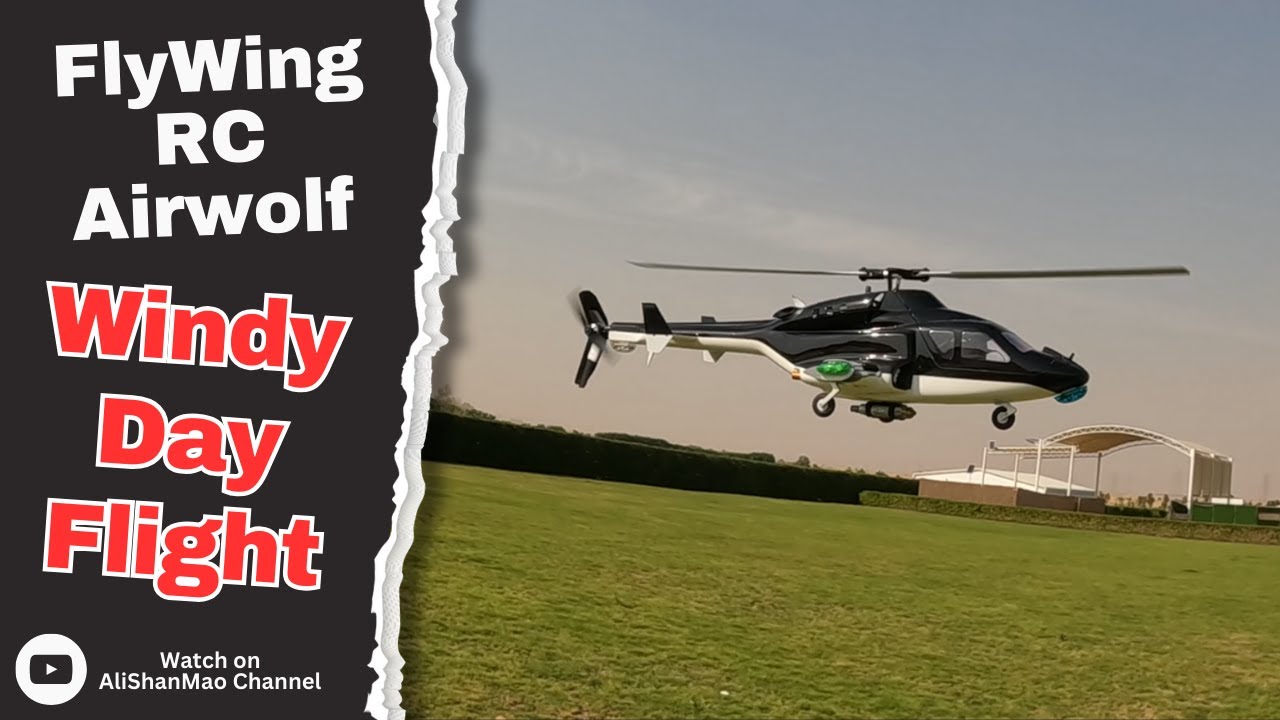 Windy Day Test: Flywing Airwolf RC Helicopter in Action