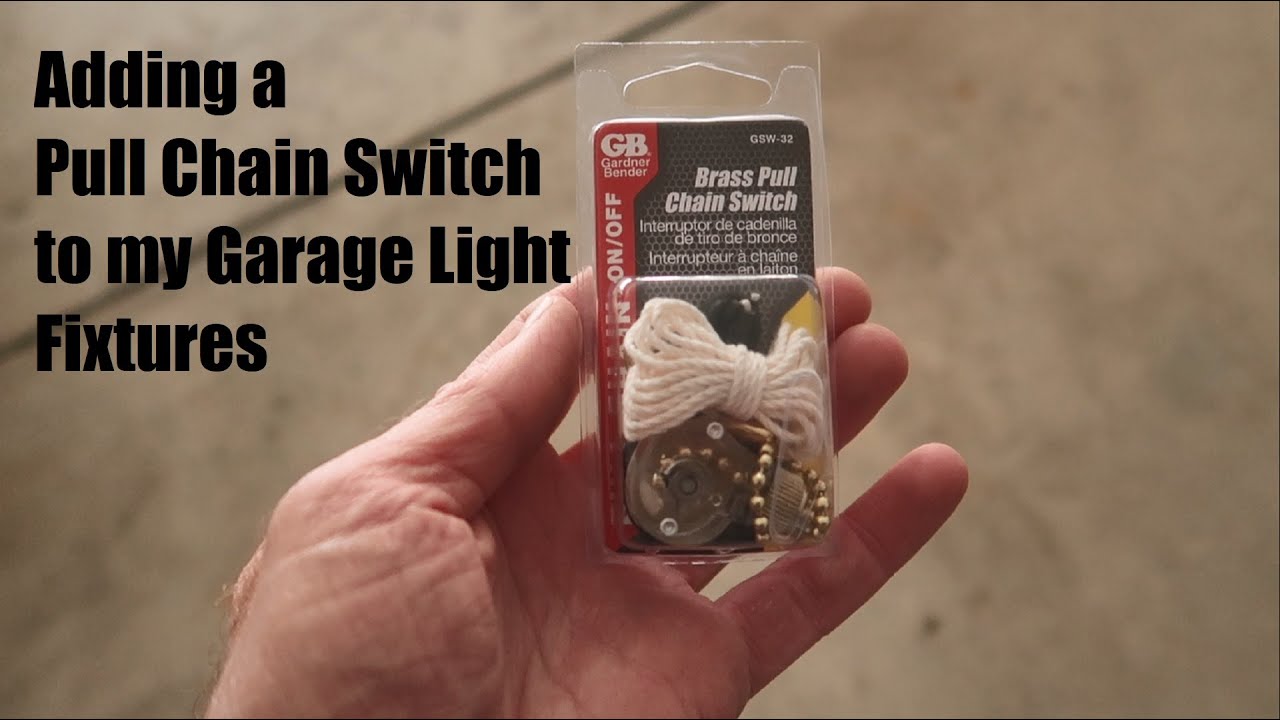 Garage Lighting Upgrades - Energy Conservation mods | GSW-32 Pull Chain Switch