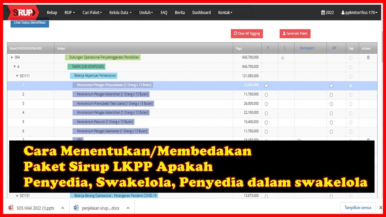 Menentukan & Identifikasi Paket Sirup LKPP Apakah Penyedia, Swakelola, Penyedia dalam swakelola