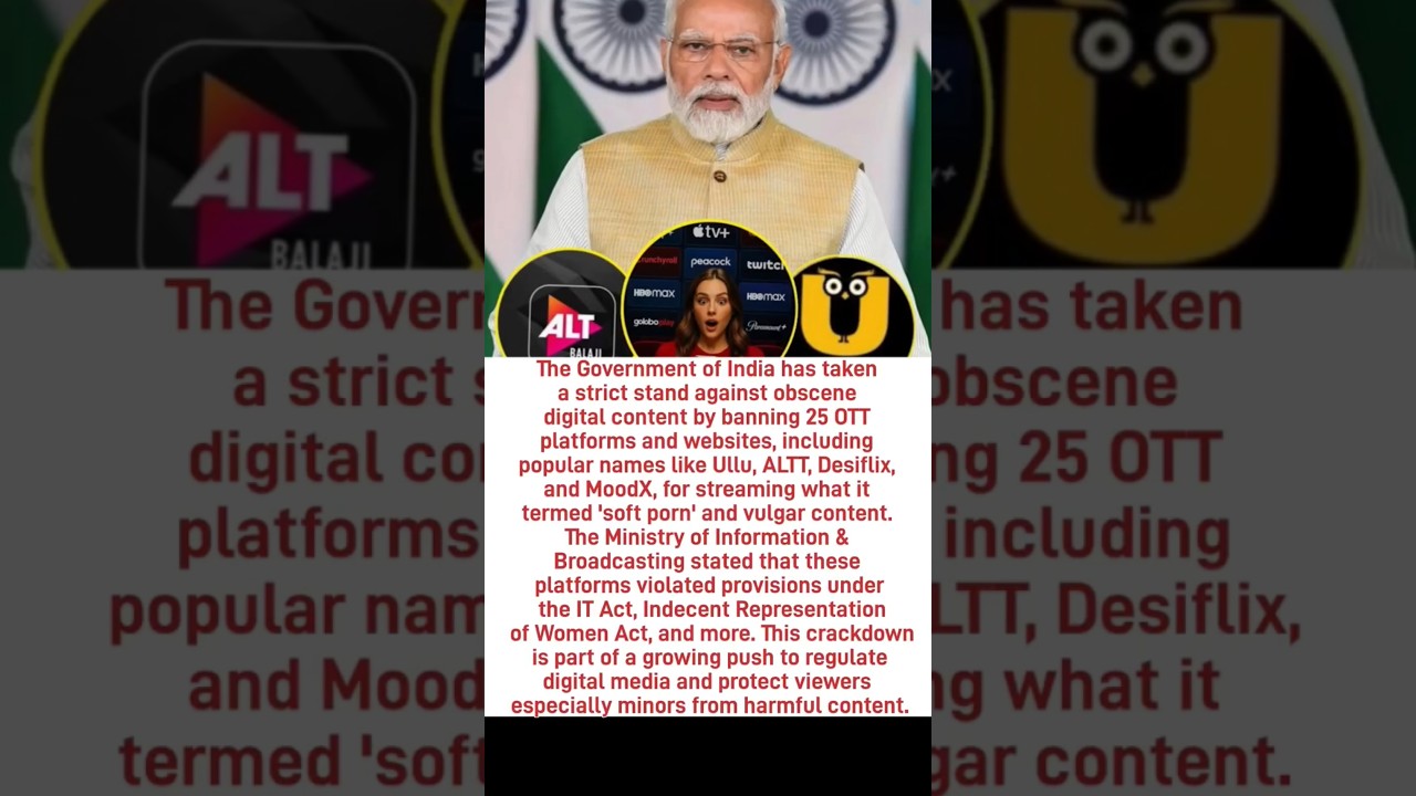 Govt Bans 25 OTT Apps & Websites For Streaming 'Soft Porn' Content 