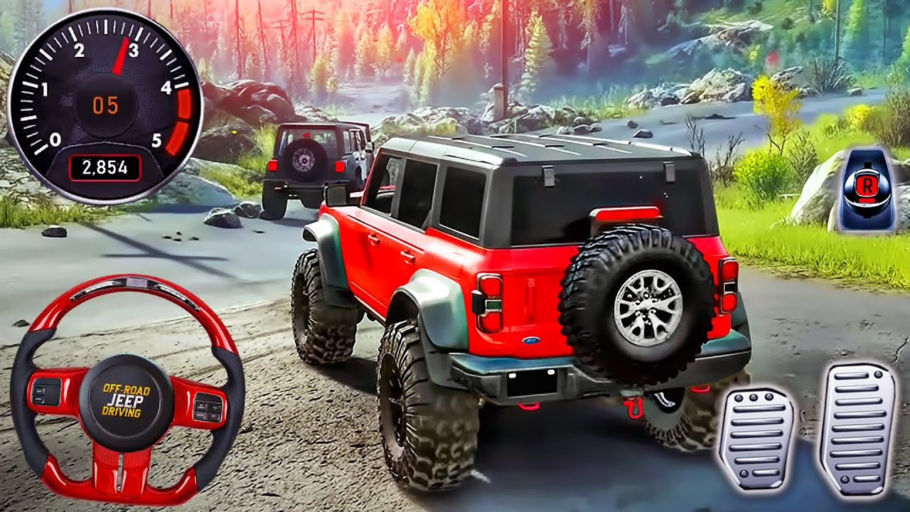 4x4 Jeep Driving Sim 3D - Jeep Derby Mud and Rocks SUV Driver - Android GamePlay