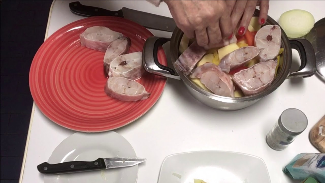 Caldeirada de peixe maruca à moda da Nandinha