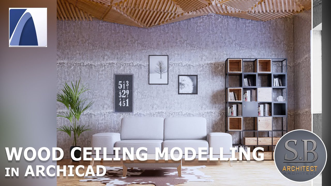 ARCHICAD 23 Tutorial #8 WOOD CEILING DESIGN