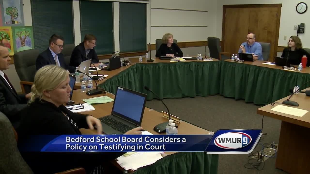 Bedford school board  considers policy on employees testifying in court