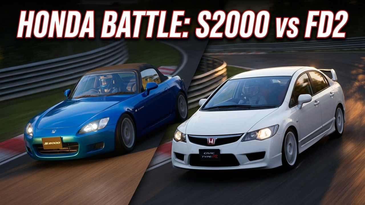 Which Is Faster? S2000 vs Civic Type R FD2 Nürburgring Battle
