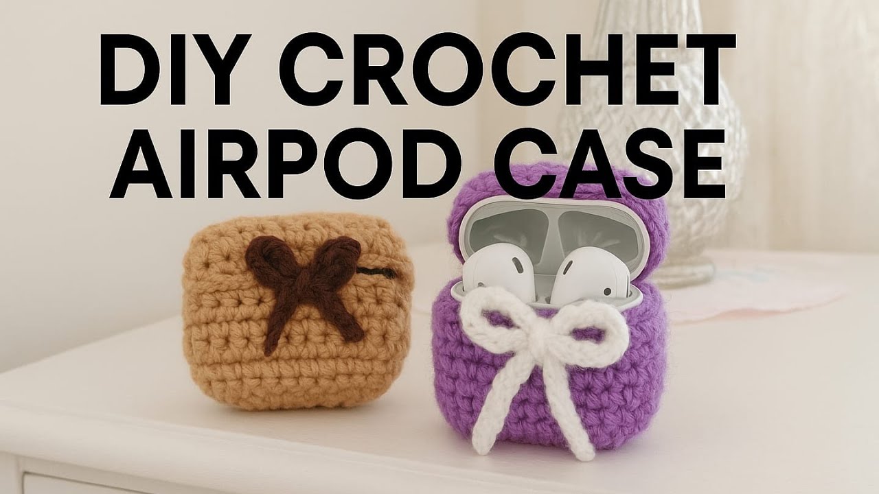 Crochet Airpod/Earbud Case| DIY Crochet| Shagufta's Yarn Garden| 🧶🪡🎀
