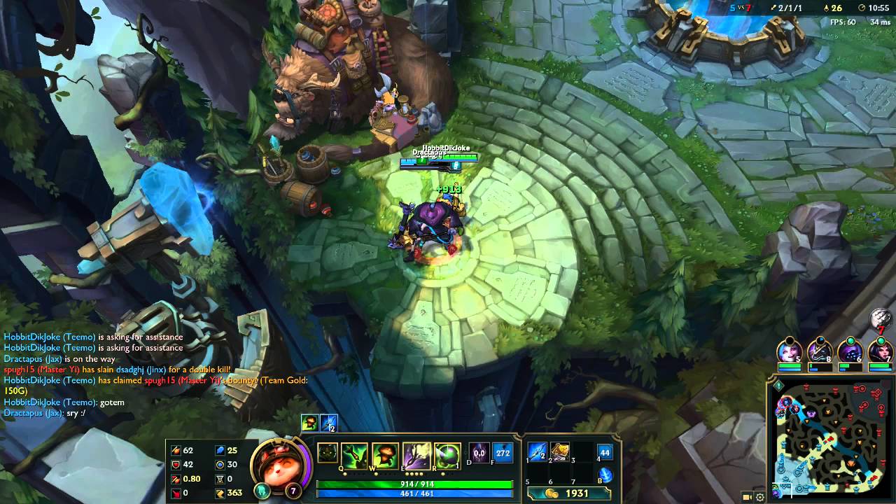 Teemo Support Gameplay 1/6/2016