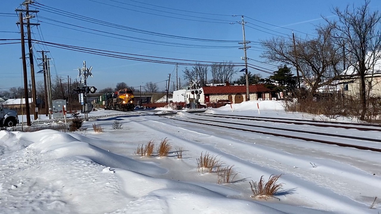 CSAO At A Snowy South Plainfield W/ Rare KCS Leader & More. Norfolk Southern & CSX Freight Trains